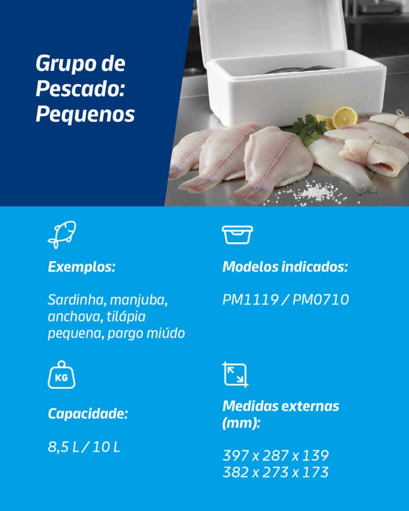 caixa térmica de EPS Isopor para peixe pequeno