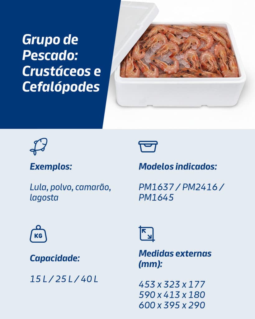 caixa térmica de EPS Isopor para pescado